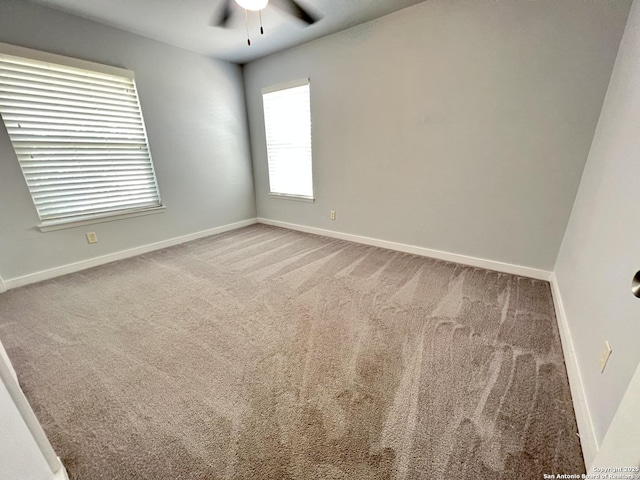 224 Frey, Boerne, TX 78006 - carpeted empty room featuring a ceiling fan and baseboards