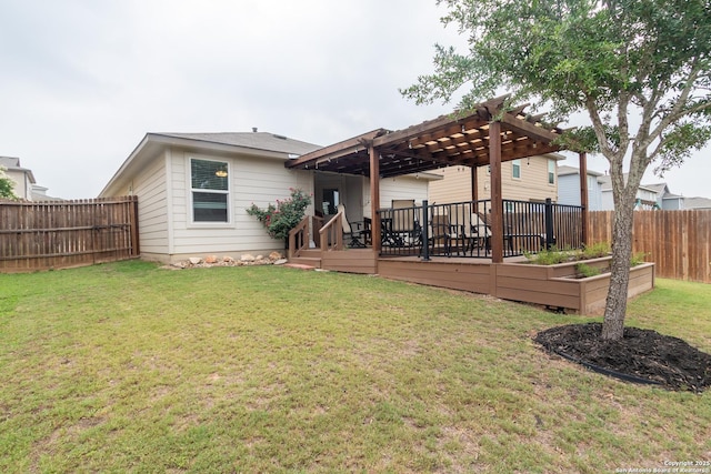 14718 Fronted Goose, San Antonio, TX 78253 - rear view of house featuring a pergola and a deck