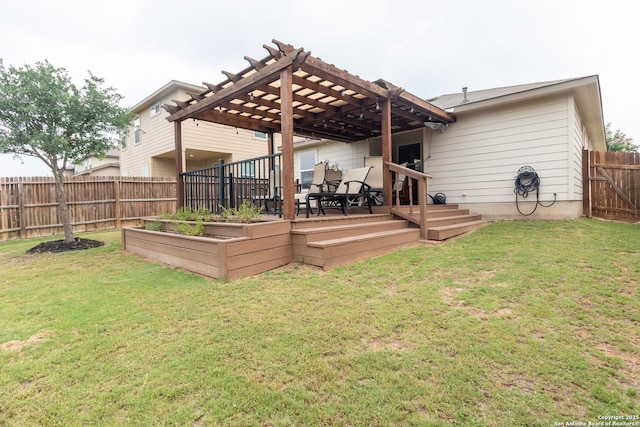 14718 Fronted Goose, San Antonio, TX 78253 - back of property with a wooden deck and a pergola