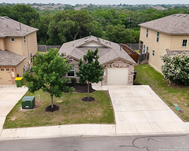 14718 Fronted Goose, San Antonio, TX 78253 - view of front of house featuring driveway, an attached garage, and brick siding