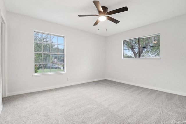 7143 Laurel Valley Dr, San Antonio, TX 78242 - unfurnished room with plenty of natural light, carpet floors, baseboards, and a ceiling fan