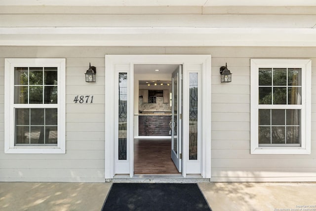 view of doorway to property