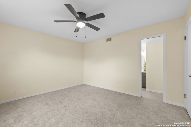 6123 Farragut, San Antonio, TX 78238 - unfurnished room featuring light carpet, ceiling fan, and baseboards