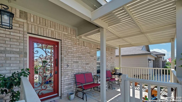 10535 Penelope, Converse, TX 78109 - entrance to property featuring brick siding and a porch