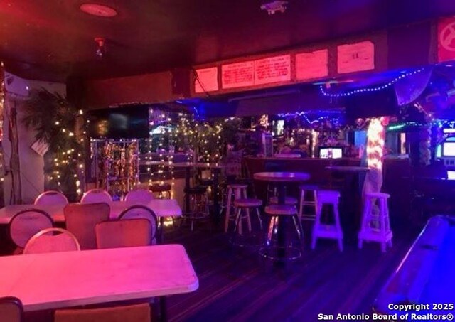205 Frio, City, San Antonio, TX 78207 - indoor dry bar with wood finished floors