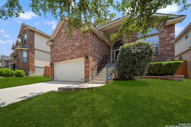 17026 Darien Wing, San Antonio, TX 78247 - traditional home featuring brick siding, concrete driveway, and an attached garage