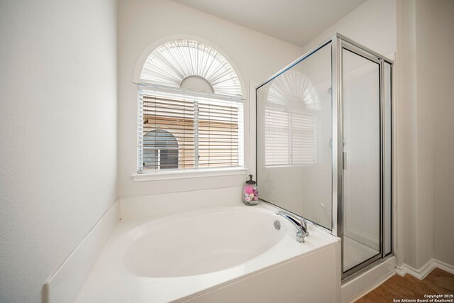 17026 Darien Wing, San Antonio, TX 78247 - full bathroom featuring a bath and a stall shower