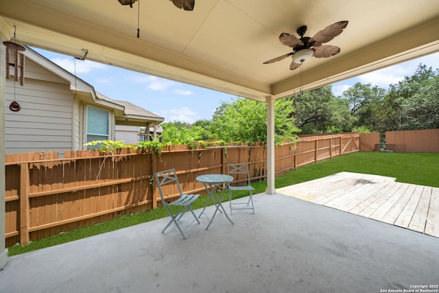 17026 Darien Wing, San Antonio, TX 78247 - view of patio / terrace with a ceiling fan