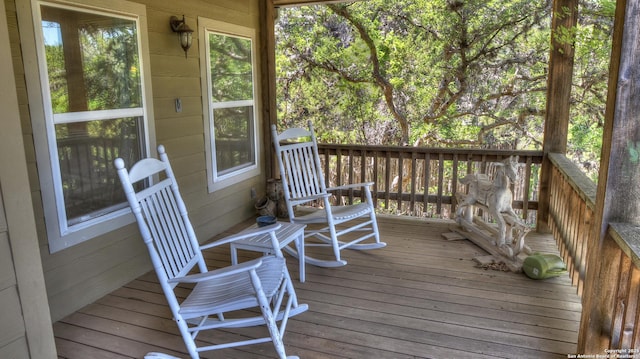 211 Roy Chisum Rd, Leakey, TX 78873 - view of wooden terrace