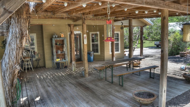 211 Roy Chisum Rd, Leakey, TX 78873 - wooden deck featuring a porch