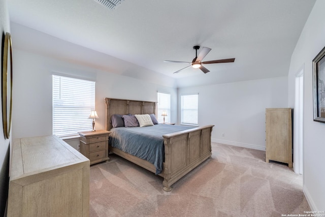 12531 Yancey, San Antonio, TX 78253 - bedroom with light colored carpet, baseboards, and a ceiling fan