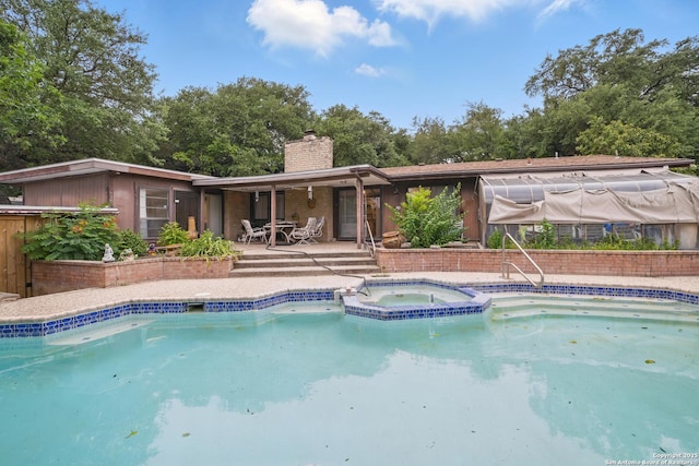 4006 Glenrock, San Antonio, TX 78240 - view of pool with a patio and a pool with connected hot tub