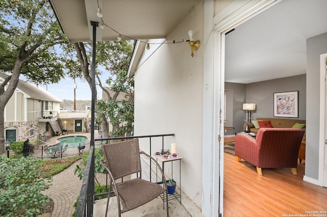 2811 Woodbury Unit 106, San Antonio, TX 78217 - balcony with view of pool area