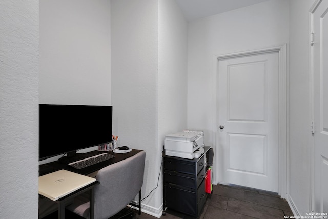 7910 Asp Pt, San Antonio, TX 78253 - office area with dark tile patterned flooring