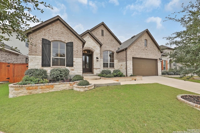 12424 Upton Park, San Antonio, TX 78253 - french provincial home with brick siding, driveway, and stone siding