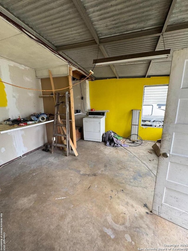 1702 Westmar, San Antonio, TX 78227 - garage featuring washer / dryer