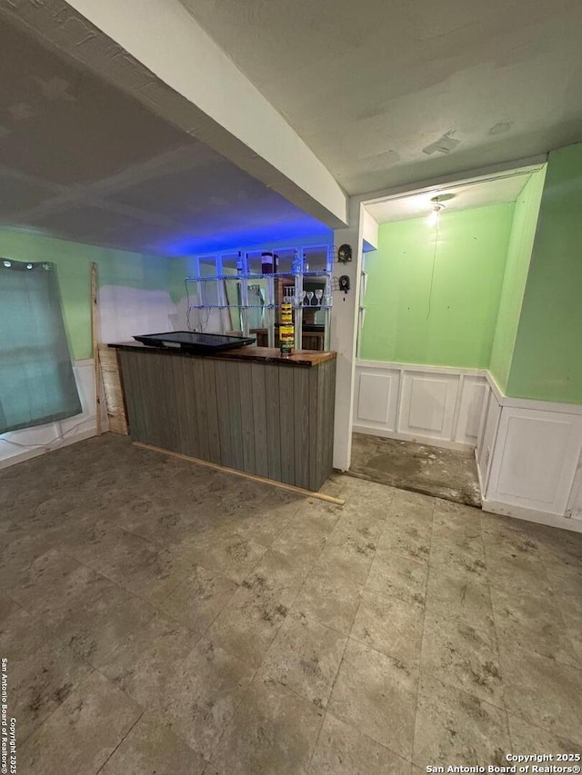 1702 Westmar, San Antonio, TX 78227 - kitchen featuring a wainscoted wall and a decorative wall