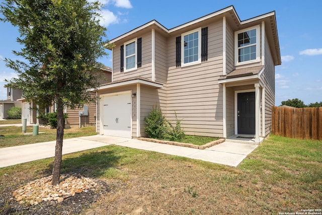 6516 Sabinal, San Antonio, TX 78252 - traditional-style home with concrete driveway and an attached garage