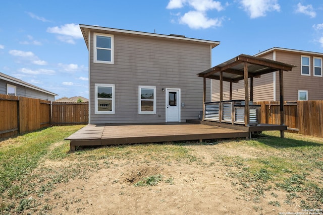 6516 Sabinal, San Antonio, TX 78252 - rear view of property with a deck
