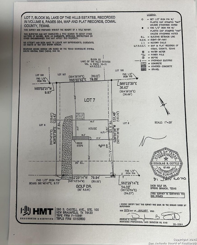 2439 Golf, Spring Branch, TX 78070 - survey map / technical document