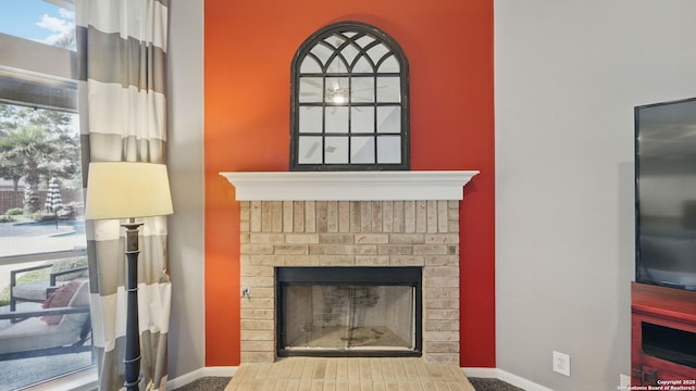 14534 Gunter Ave, San Antonio, TX 78254 - detailed view of a fireplace and baseboards