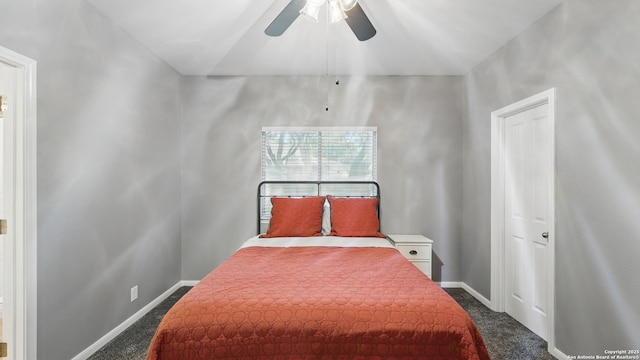 14534 Gunter Ave, San Antonio, TX 78254 - carpeted bedroom with baseboards and a ceiling fan
