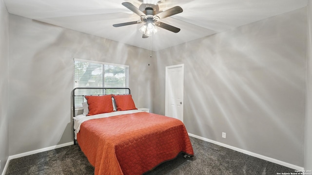 14534 Gunter Ave, San Antonio, TX 78254 - bedroom featuring carpet floors, baseboards, and a ceiling fan