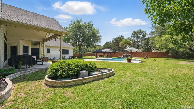 14534 Gunter Ave, San Antonio, TX 78254 - view of yard with a gazebo and a patio