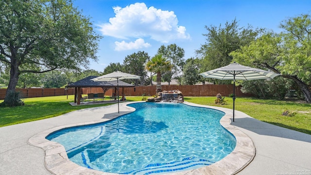 14534 Gunter Ave, San Antonio, TX 78254 - view of pool with a gazebo and a patio area