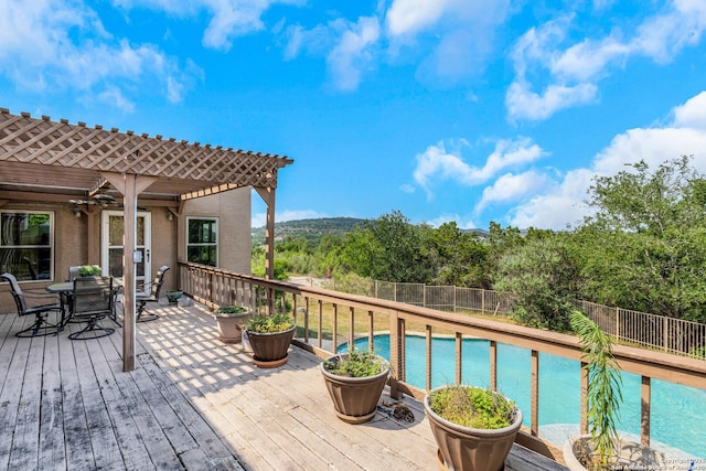 3619 Running Spgs, San Antonio, TX 78261 - wooden terrace featuring outdoor dining area