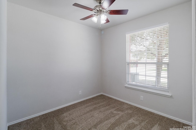 175 Katherine Way, San Antonio, TX 78253 - spare room featuring dark colored carpet, a ceiling fan, and baseboards