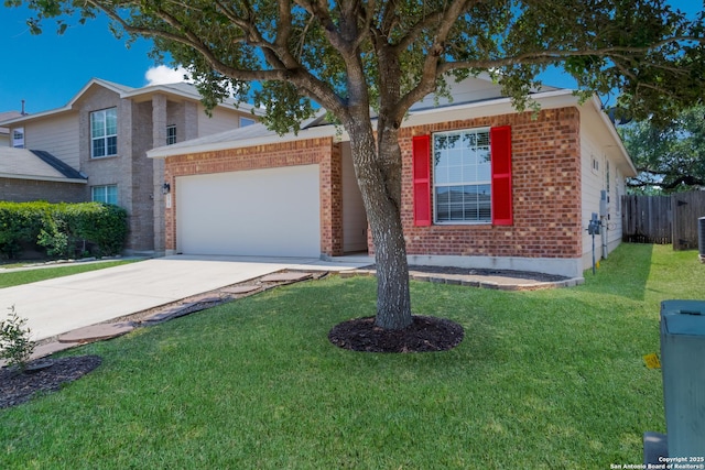 175 Katherine Way, San Antonio, TX 78253 - view of front facade with brick siding, an attached garage, and driveway