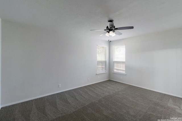 175 Katherine Way, San Antonio, TX 78253 - unfurnished room with a ceiling fan, dark colored carpet, and baseboards
