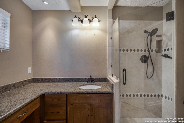 338 Tango Dr, San Antonio, TX 78216 - full bath with a stall shower and vanity