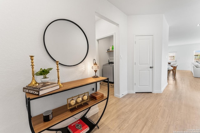 5903 Geronimo, Seguin, TX 78155 - corridor featuring light wood-type flooring and baseboards