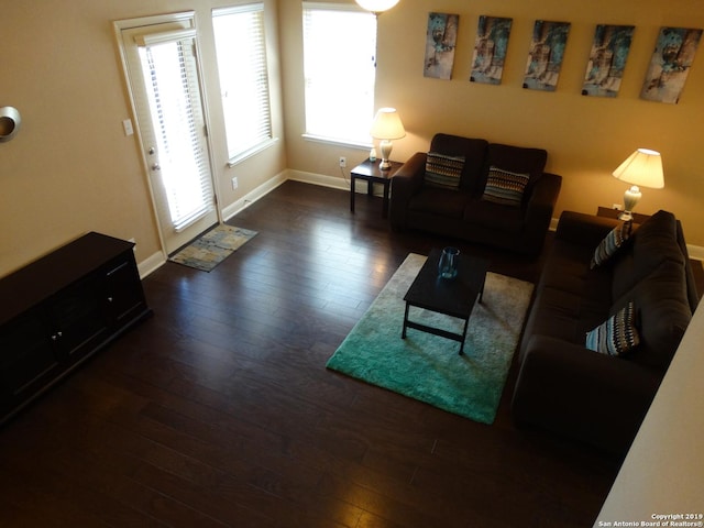 7622 Ruger Rnch, San Antonio, TX 78254 - living area featuring baseboards and wood-type flooring