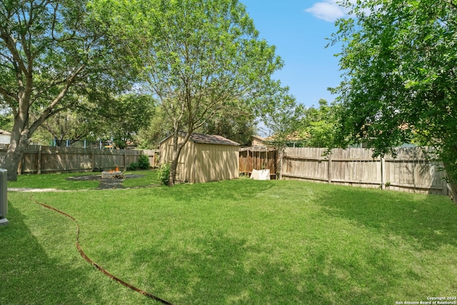 6909 Quail Lk, San Antonio, TX 78244 - view of yard with a storage shed and an outdoor structure