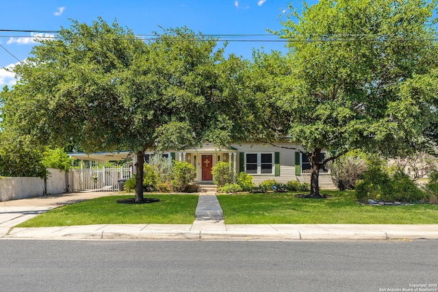 1605 W Winnipeg, San Antonio, TX 78225 - view of property hidden behind natural elements featuring a carport, driveway, and a gate