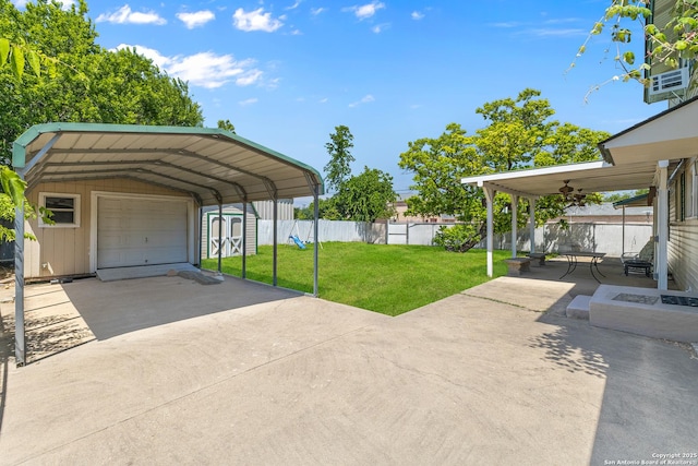1605 W Winnipeg, San Antonio, TX 78225 - view of yard featuring a garage and driveway