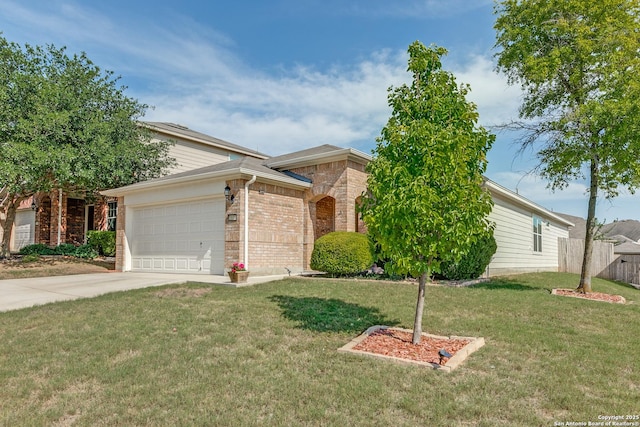 11014 Palomino, San Antonio, TX 78245 - view of front of property with a garage, driveway, and brick siding