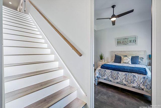 340 Warbler, Spring Branch, TX 78070 - bedroom featuring concrete floors and a ceiling fan