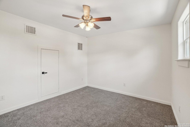 620 Euclid, San Antonio, TX 78212 - spare room featuring carpet and ceiling fan