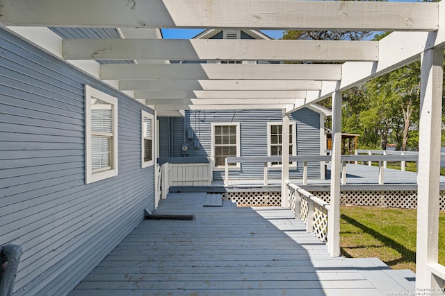 20505 Flat Creek Dr, Chandler, TX 75758 - deck with a pergola and a lawn