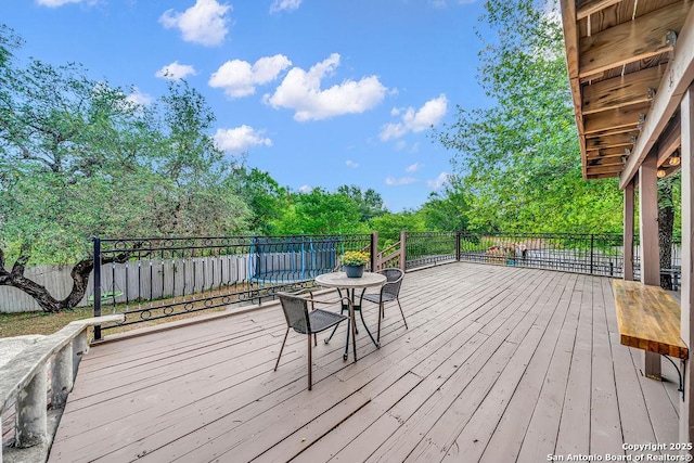 13619 Mesa Pt, San Antonio, TX 78232 - deck featuring fence