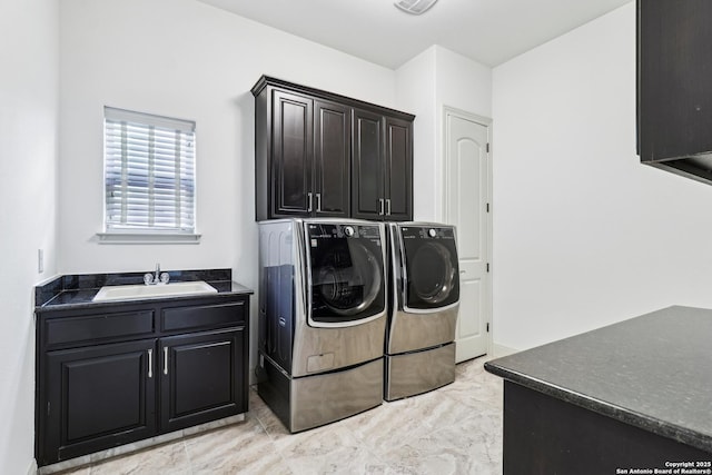 6327 Almeria Cir, San Antonio, TX 78257 - laundry room with independent washer and dryer and cabinet space
