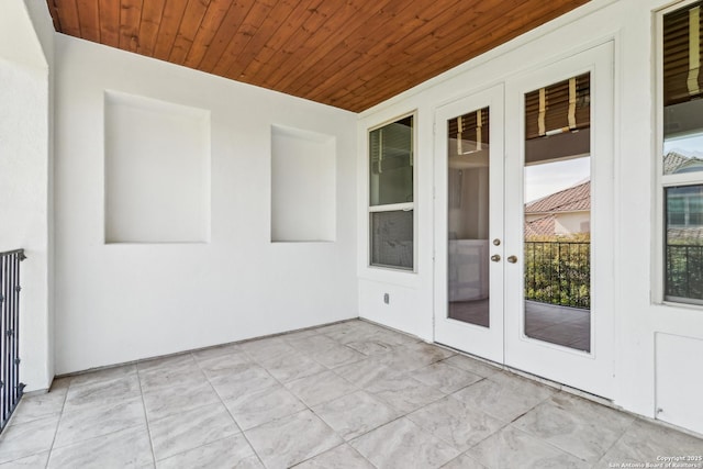 6327 Almeria Cir, San Antonio, TX 78257 - unfurnished sunroom featuring french doors