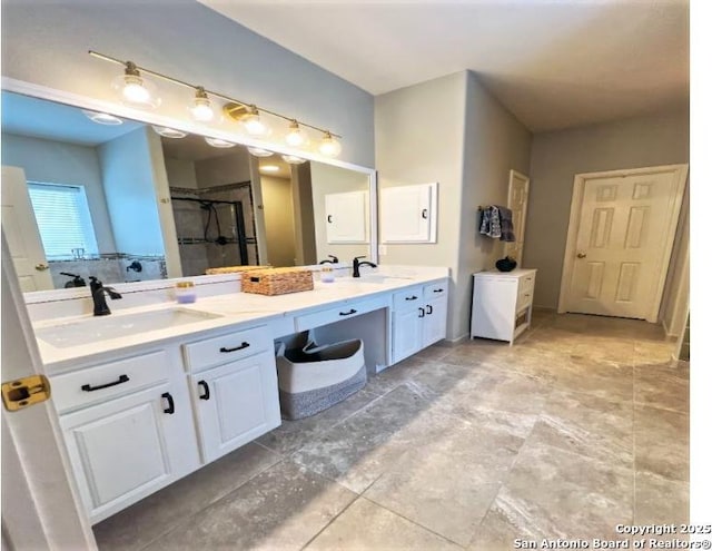534 Walnut Hts, New Braunfels, TX 78130 - full bath with a shower stall and double vanity
