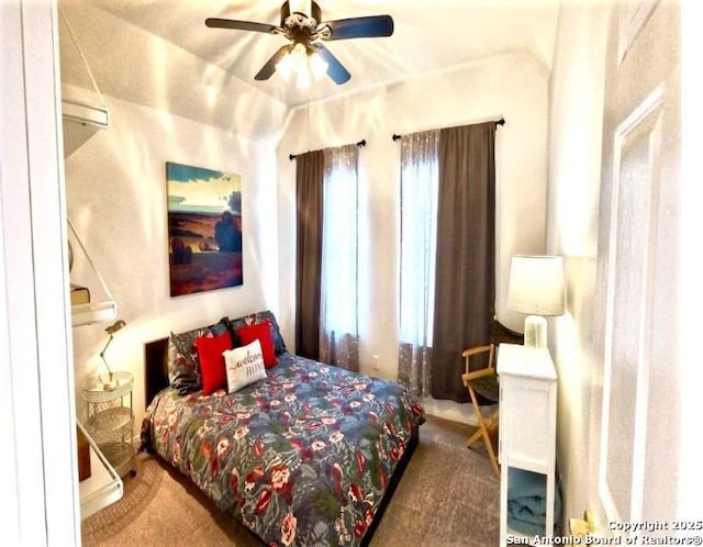 534 Walnut Hts, New Braunfels, TX 78130 - carpeted bedroom featuring a ceiling fan