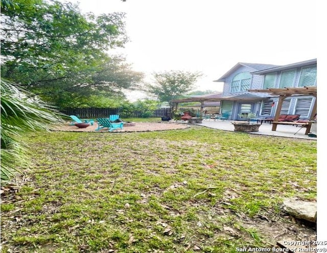 534 Walnut Hts, New Braunfels, TX 78130 - view of yard with a pergola and a patio