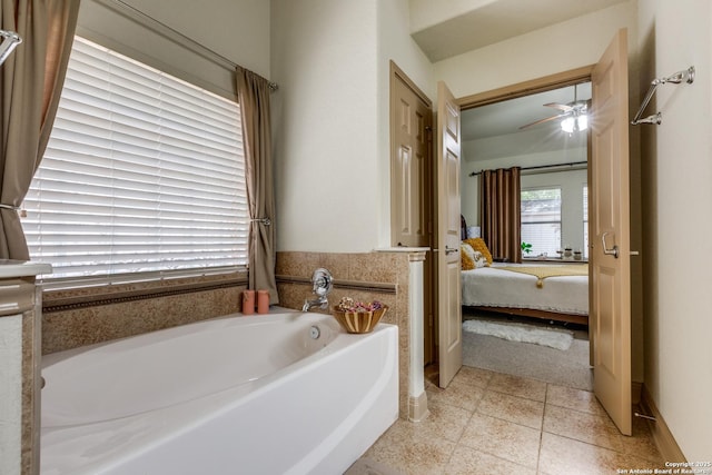 5502 Waldon Walk, San Antonio, TX 78261 - ensuite bathroom featuring a bath and ceiling fan